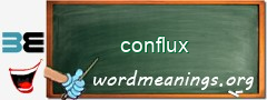 WordMeaning blackboard for conflux